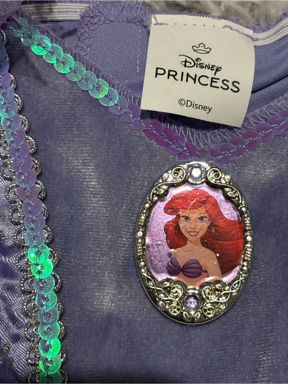 NWOT Disney Ariel The Little Mermaid Halloween Princess Costume Dress Gown 4